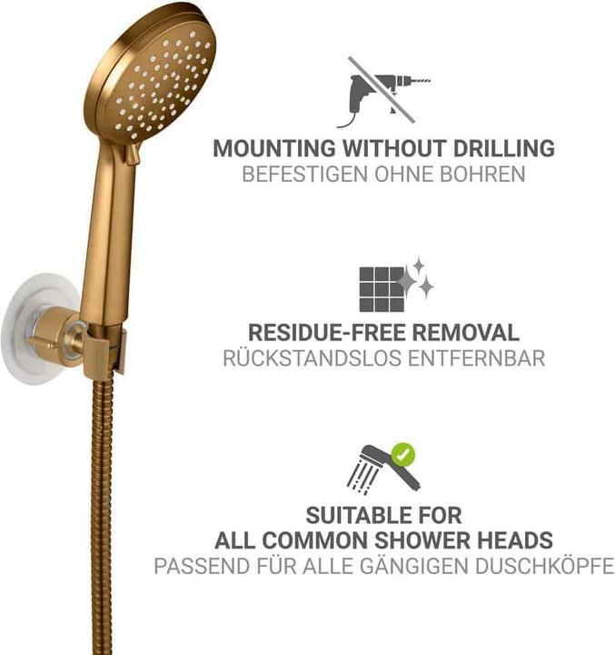 Produktbild Wenko Duschkopfhalter 360° gold