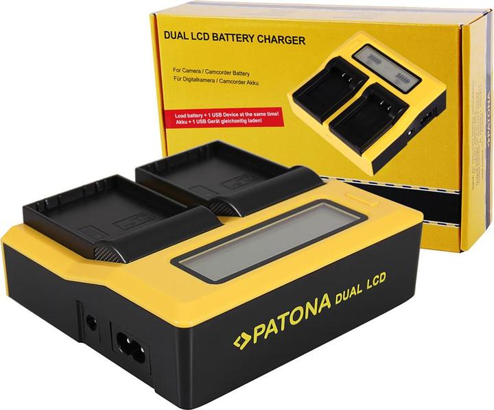 Produktbild Patona Dual LCD USB Ladegerät f. Olympus BLH-1 OM-D EM-1 Mark 2 EM-1 Mark II (Kamera Akku Ladegerät)