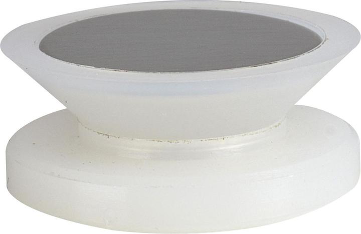 Produktbild Längle Glas-System Glaspunkthalter Mini, 20 mm,6 - 8 mm Glas,Kunststoff transparent/Kappe Edelstahl (1 Stk.)