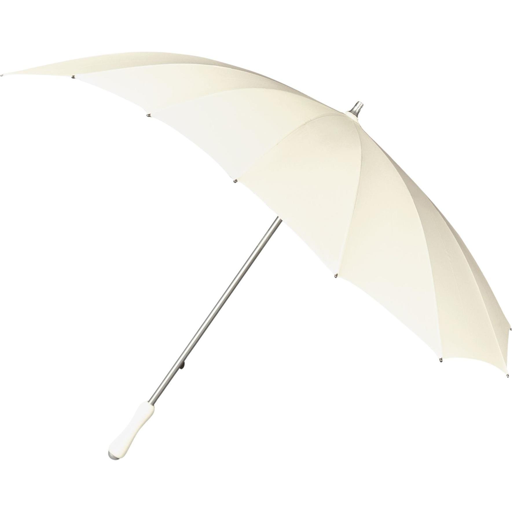 Impliva, Ombrello, Regenschirm - Herzform - Manuelle Öffnung - Winddicht - 110 cm - Gebrochenes Weiss, Bianco