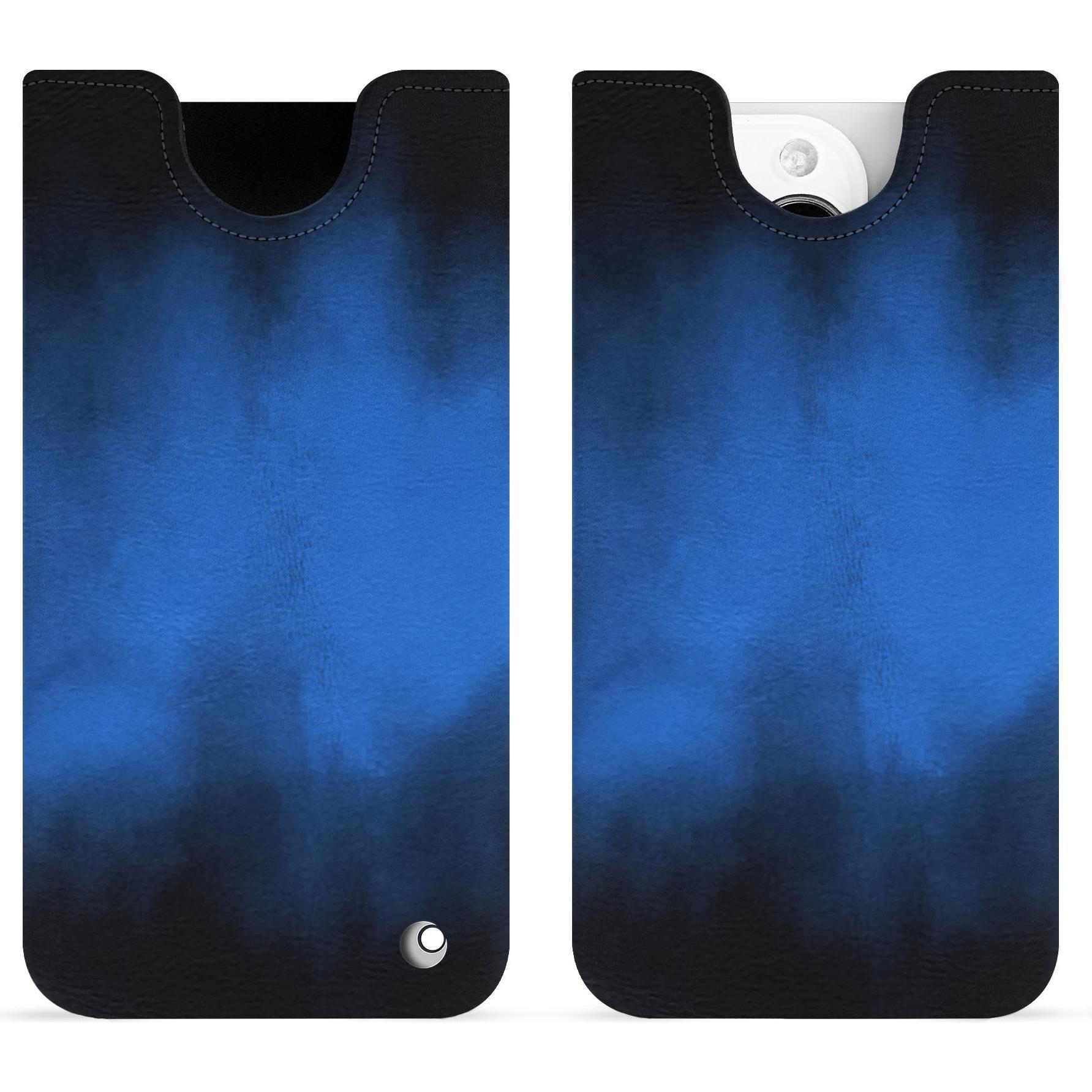Noreve Lederschutzhülle (Apple iPhone 15 Pro), Smartphone Hülle, Blau