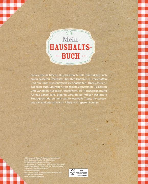 Image du produit Mein Haushaltsbuch (Allemand, 2017)