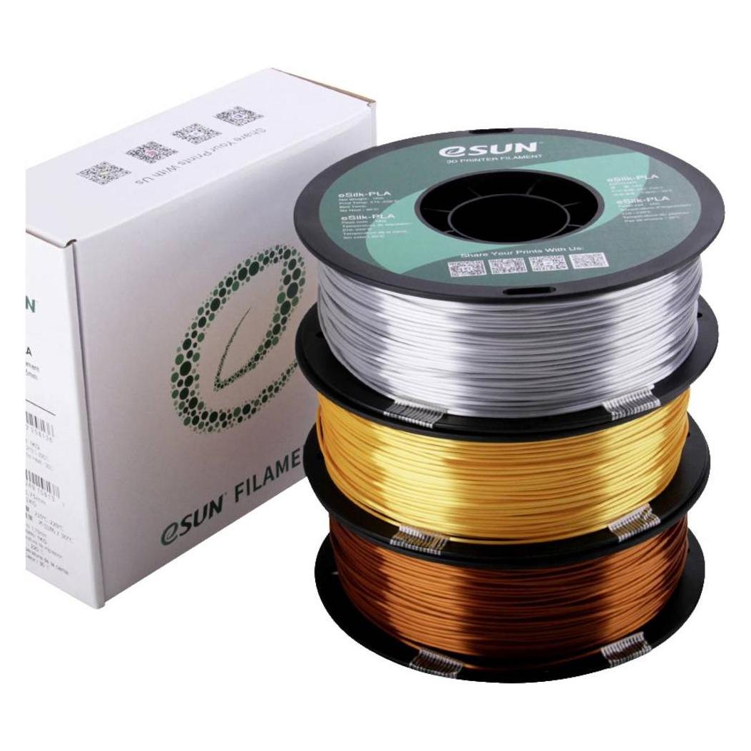Esun ESilk (Pla, 1.75 mm, 1000 g, Gold), 3D Filament, Gold