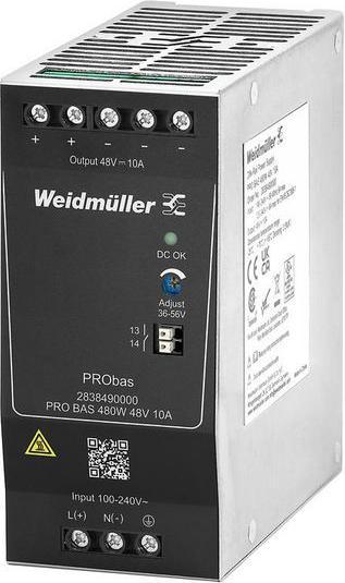 Image du produit Weidmüller Alimentation sur rail DIN PRO BAS, 30 W, 24 V