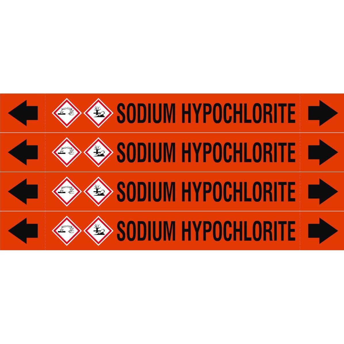Brady ASME - Rohrmarkierer - Sodium Hypochlorite (312853)