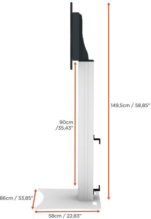 Image du produit Celexon Professional Plus Support d'écran Fixed-42100P (120 kg, 42" - 100")