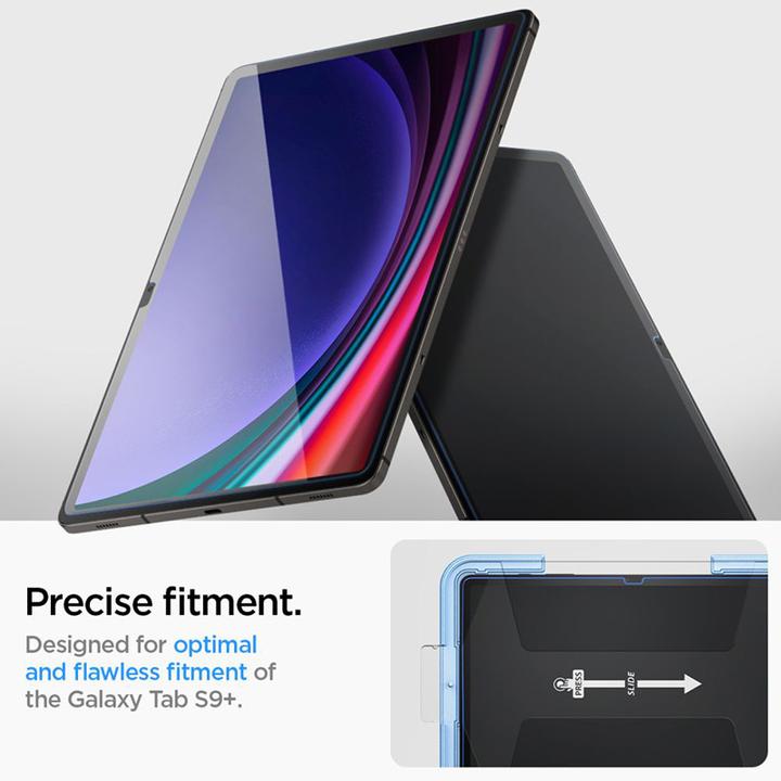 Immagine prodotto Spigen Glass.TR Sam Tab S9+ Plus 12.4" X810/X816B "EZ FIT" szkło hartowane AGL06999 (1 Pezzo/i, Galaxy Tab S9 Plus)