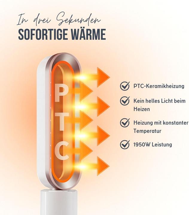 Image du produit Hermex Turmventilator Hot & Cool Standventilator Standheizer Säulenventilator (40 dB)