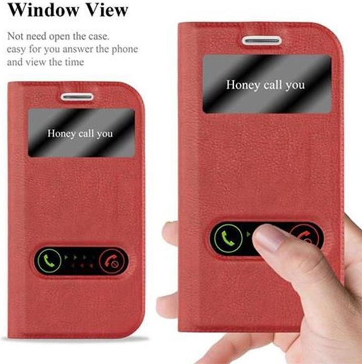 Actual product image Cadorabo Book with View double window cover (Samsung Galaxy S3)