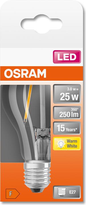 Productafbeelding Osram Ster Klassieker A (E27, 25 W, 250 lm, 1 x, F)