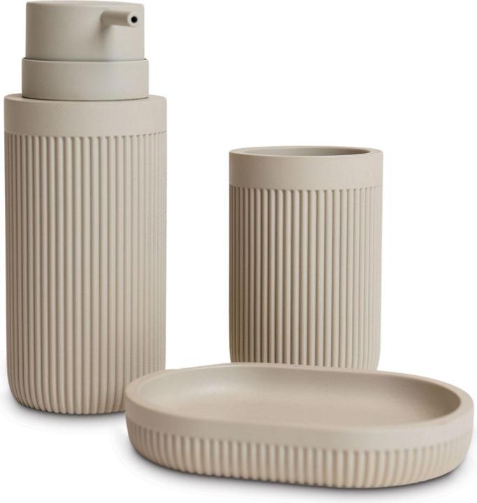 Actual product image Olsen Home - Bathroom Set, 3 Parts - Light Warm Grey