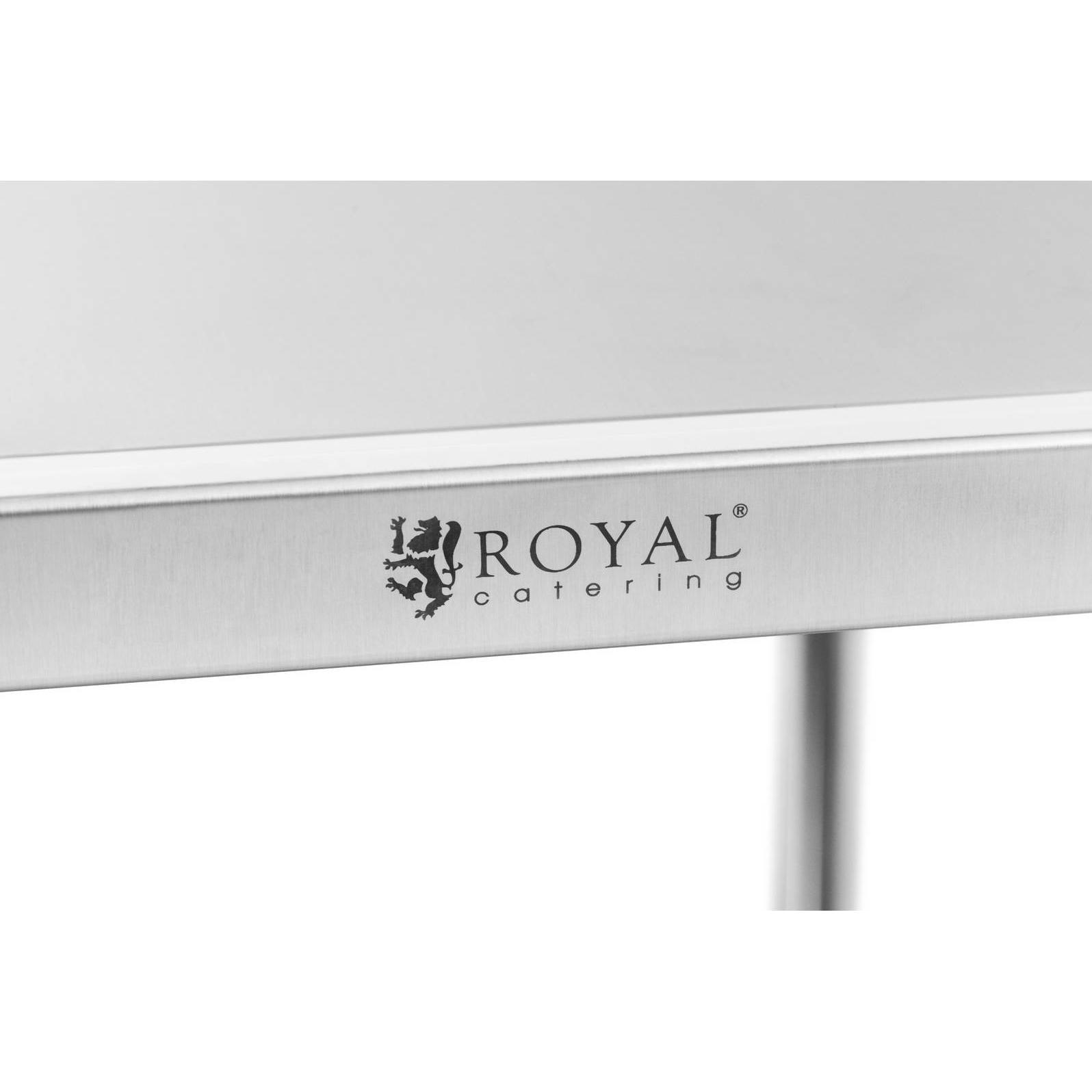 Thumbnail - Royal Catering, Servierwagen, Servierwagen Geschirrwagen Küchenwagen 3 Borde Abräumwagen bis 60 kg Edelstahl