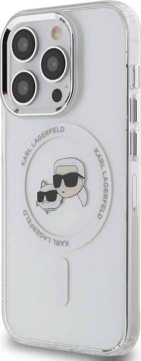 Produktbild Karl Lagerfeld IML K&CH Heads Metal Frame MagSafe Case for iPhone 15 Pro Max Transparent (Apple iPhone 15 Pro Max)