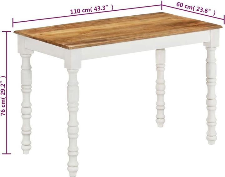 Produktbild vidaXL Esstisch (110 x 60 x 76 cm)