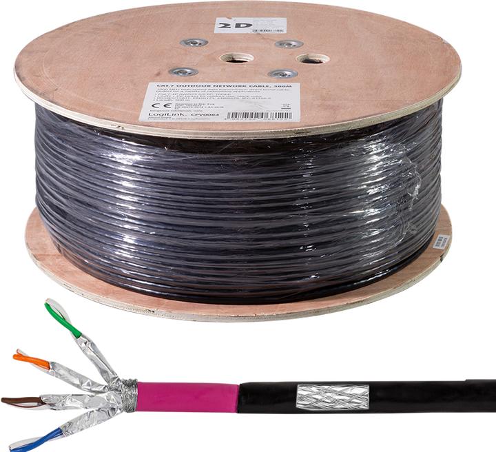 Produktbild LogiLink Erdverlegekabel S/FTP AWG23 (S/FTP, CAT7, 500 m)