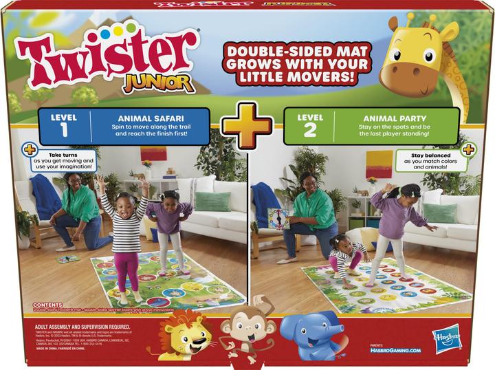 Produktbild Hasbro Twister Junior Spiel - 2-4 Spieler (Englisch, 2 - 4 Spieler)