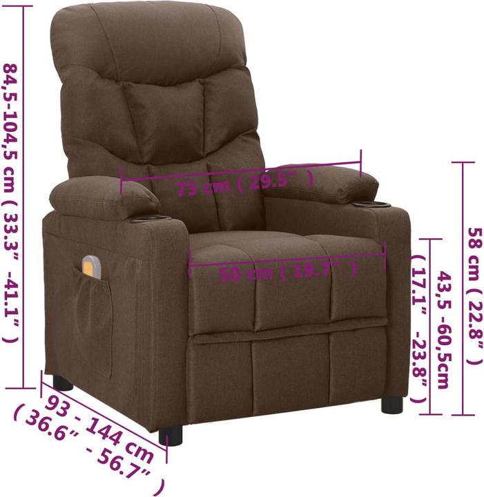 Image du produit vidaXL Elektrischer Massagesessel