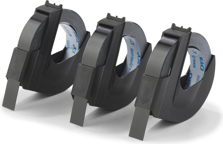 Produktbild Dymo Prägeband 3D (0.90 cm, Schwarz)