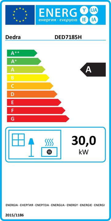 Energielabel Dedra Accumulatieve gasverwarming 9-20 kW SAS+ ALLE DED7185H (9000 W)