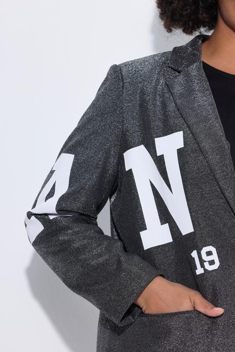 Image du produit Angel of Style Blazer coupe Straight Fit, tissu scintillant, applications lettres de l'alphabet (50)