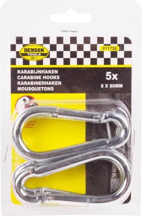 Produktbild Benson Mini-Karabiner-Set, 5-tlg., 8 x 80 mm