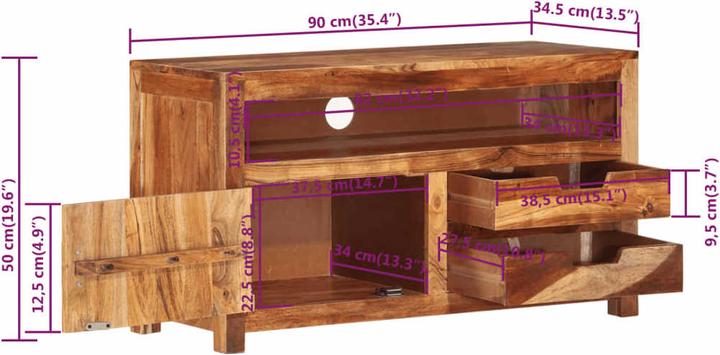 Produktbild vidaXL Sandie (90 x 34.5 x 50 cm)