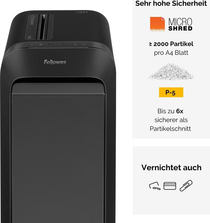 Produktbild Fellowes Powershred LX221 (Microschnitt)
