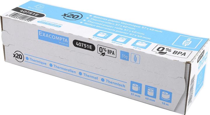 Actual product image Exacompta Receipt Rolls therm 57x40mm-18m(box20)