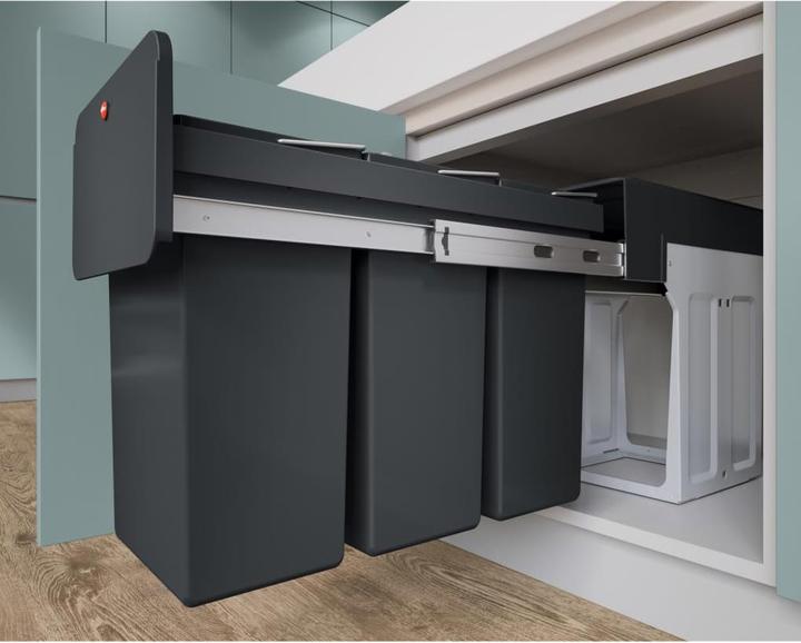 Productafbeelding Hailo EcoLine Design Trio L inbouwsysteem (3x 10l) (30 l)
