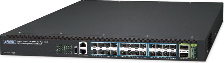 Actual product image Planet 24-Port SFP+ Layer 3 Managed Switch XGS-6350-24X2C