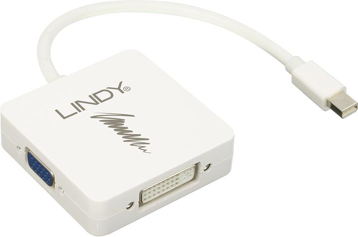 Produktbild Lindy Mini-DP 1.2 an HDMI 4K30/DVI/VGA Adapter (HDMI, DVI, VGA, 20 cm)