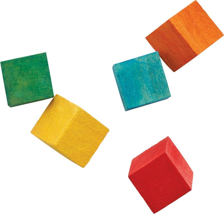 Productafbeelding Kleurplaten - Gekleurde houten kubusblokken, 196e.