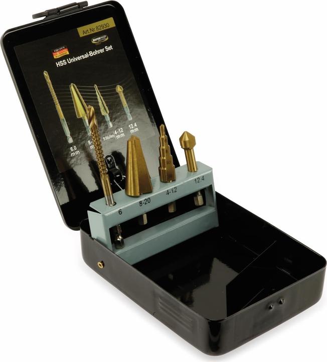Produktbild Masterproof Multifunktions-Bohrer Satz 4 teilig, in Metallbox (6 mm)