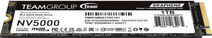Produktbild Team Group NV5000 1 TB (PCIe 4.0 x4 NVMe | M.2 2280 | Graphen-Kühlkörper) (1000 GB, M.2, M.2 2280)