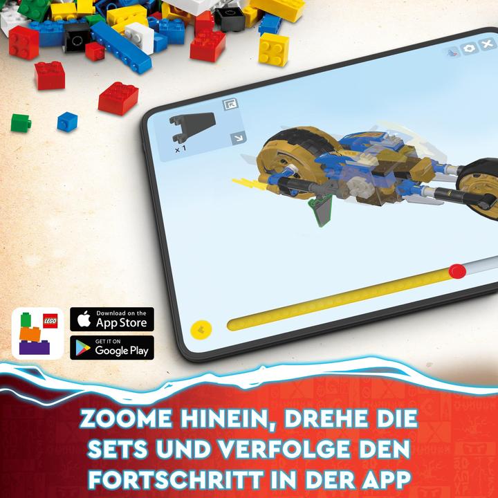 Actual product image LEGO Ninjago Sora's Mech transforms into a racing bike (71792). (71792, LEGO Ninjago)
