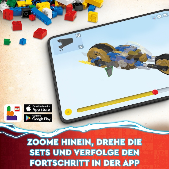 Actual product image LEGO Ninjago Sora's Mech transforms into a racing bike (71792). (71792, LEGO Ninjago)