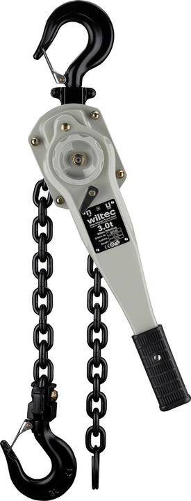 Produktbild Wiltec Hebelzug 3t x 1,5m Hebezeug 360° Griff Kettenzug Flaschenzug Tragmittel