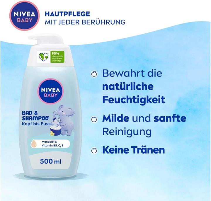 Actual product image NIVEA Head to toe bath & shampoo
