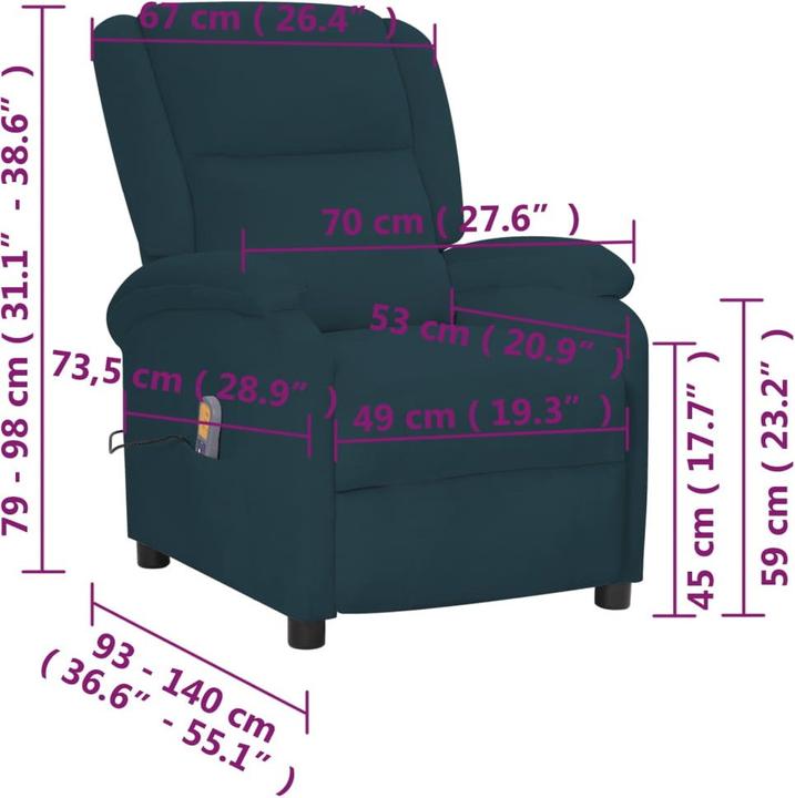 Image du produit vidaXL Fauteuil de massage électrique