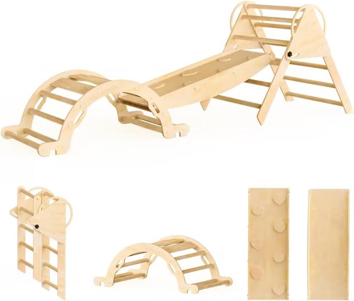 Getco Tech 7-in-1 Klettergerüst-Set Indoor mit Rutsche
