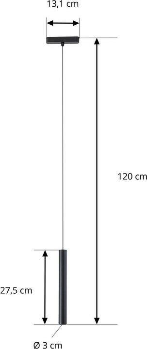 Produktbild Lindby LED-Pendelleuchte Lumaro, schwarz, 27cm, 48V, dimmbar (700 lm)