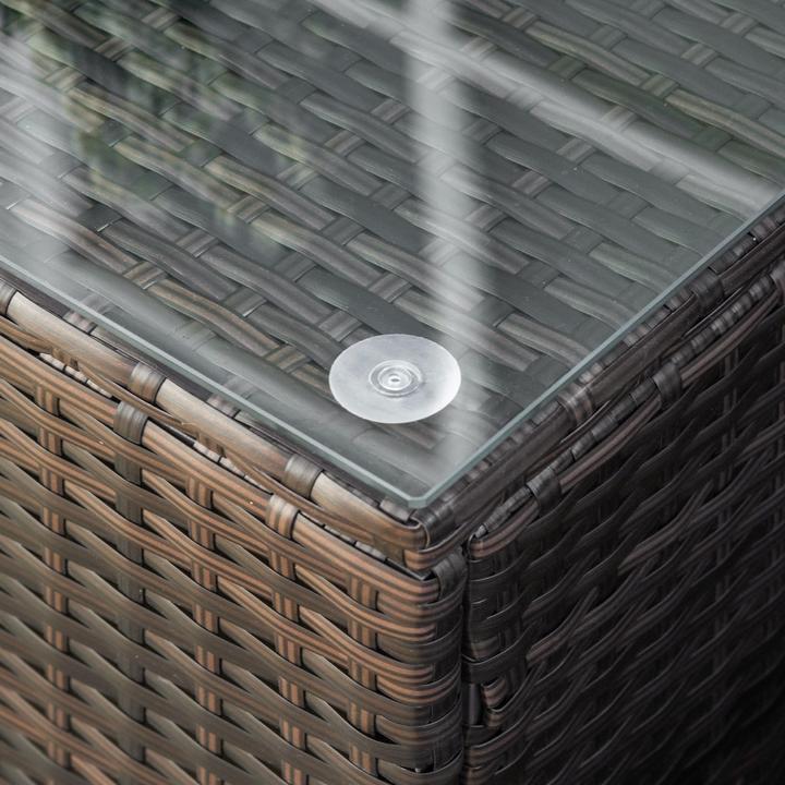 Produktbild Outsunny Rattan Beistelltisch