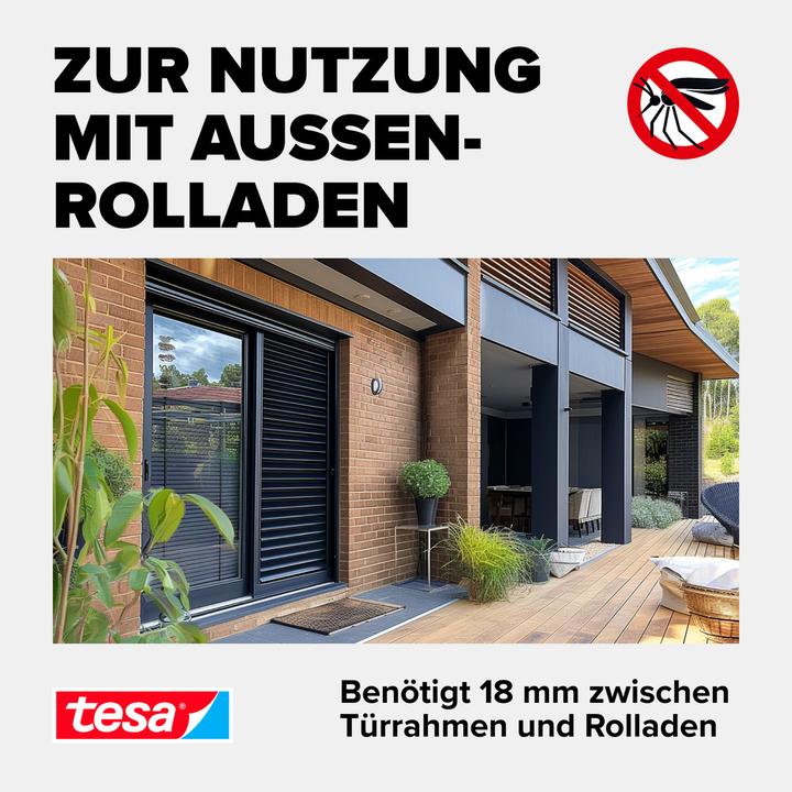 Produktbild tesa Insektenschutz Alu COMFORT Adapter für Türen, zur Montage ohne Bohren
