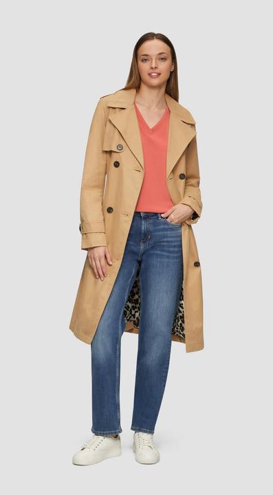 Produktbild s.Oliver Sweatshirt Scuba-Sweatshirt mit V-Ausschnitt (48)