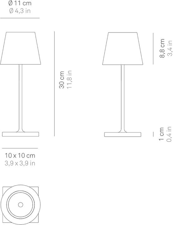 Image du produit Zafferano Lampada da Tavolo LED Mini Senza Filo Poldina Pro (200 lm)