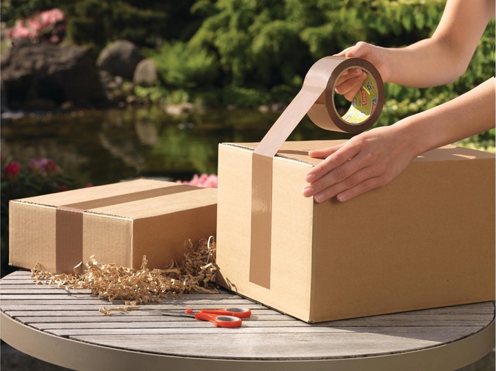 Produktbild tesa tesapack ECO & STRONG Paketband - Umweltschonendes Packband aus 100 % recyceltem Kunststoff (50 mm)