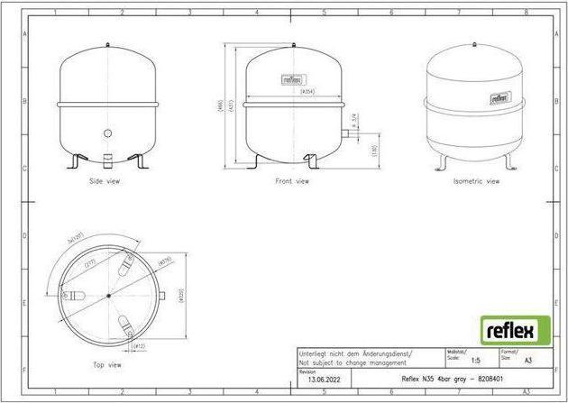 Produktbild Membran-Druckausdehnungsgefäss N grau, 4 bar 35 l 35 l