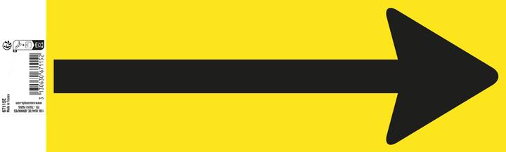 Exacompta Non-slip adhesive PVC floor tape Arrow 30x10 cm - Yellow
