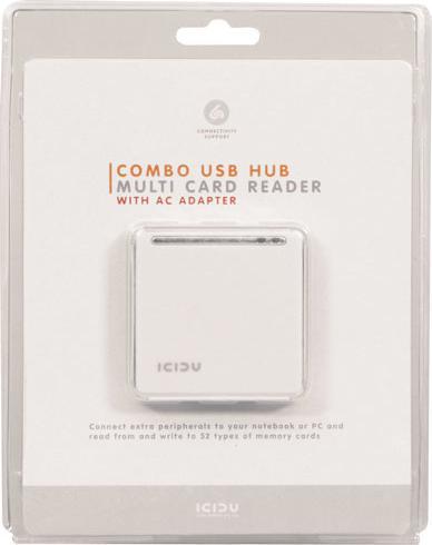 Produktbild Icidu USB 2.0 HUB & Reader White (USB 2.0)