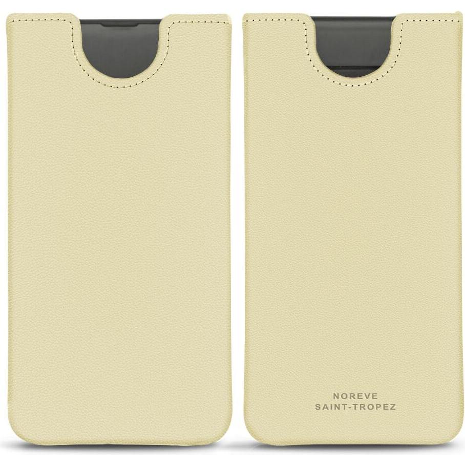 Noreve Lederschutzhülle (Samsung Galaxy S10+), Smartphone Hülle, Beige